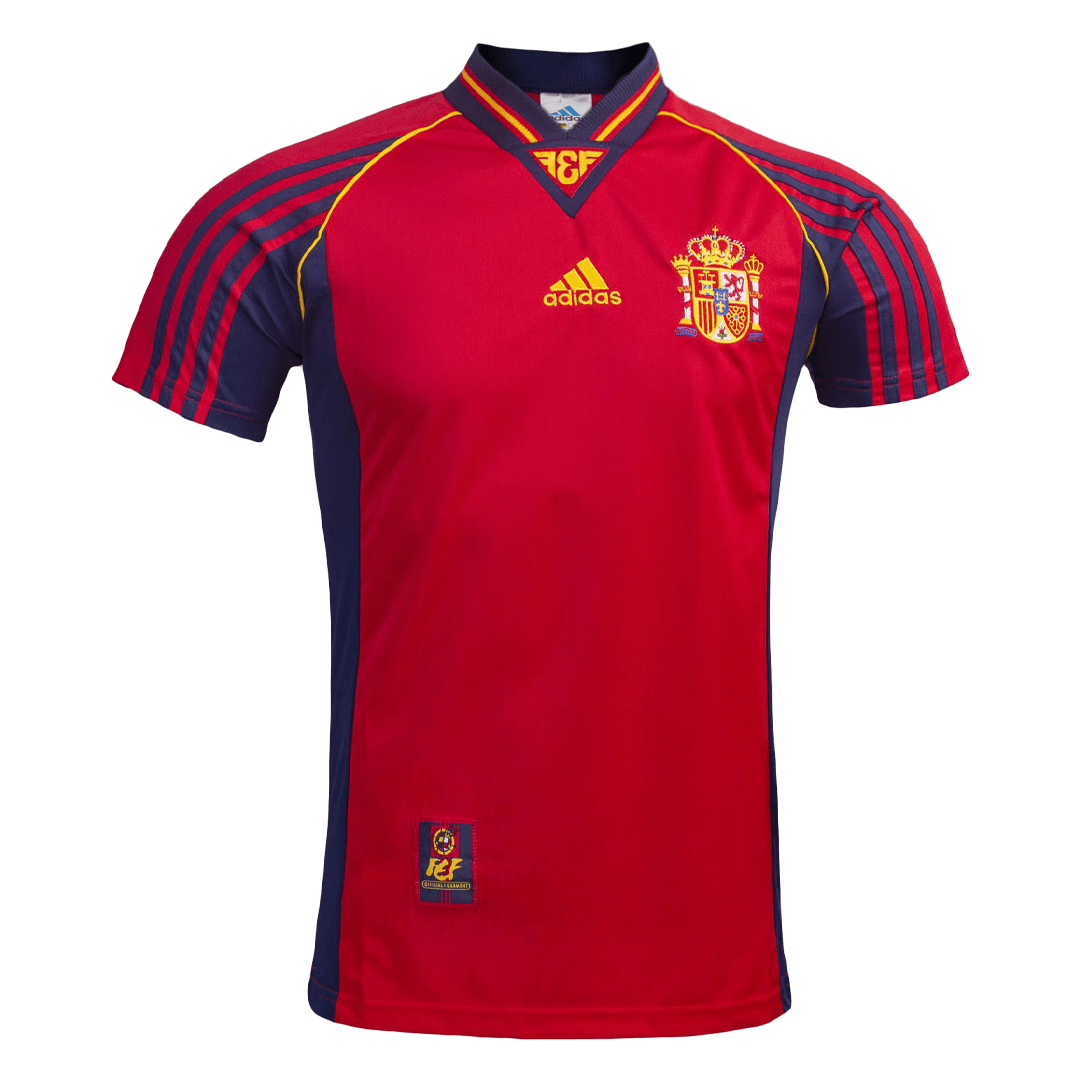 RAUL #10 Retro Spain Home Jersey World Cup 1998