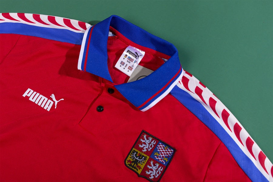 Poborsky #8 Czech Republic Home Jersey 1996/98