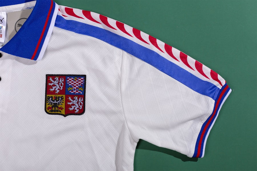 Nedved #4 Retro Czech Republic Away Jersey 1996