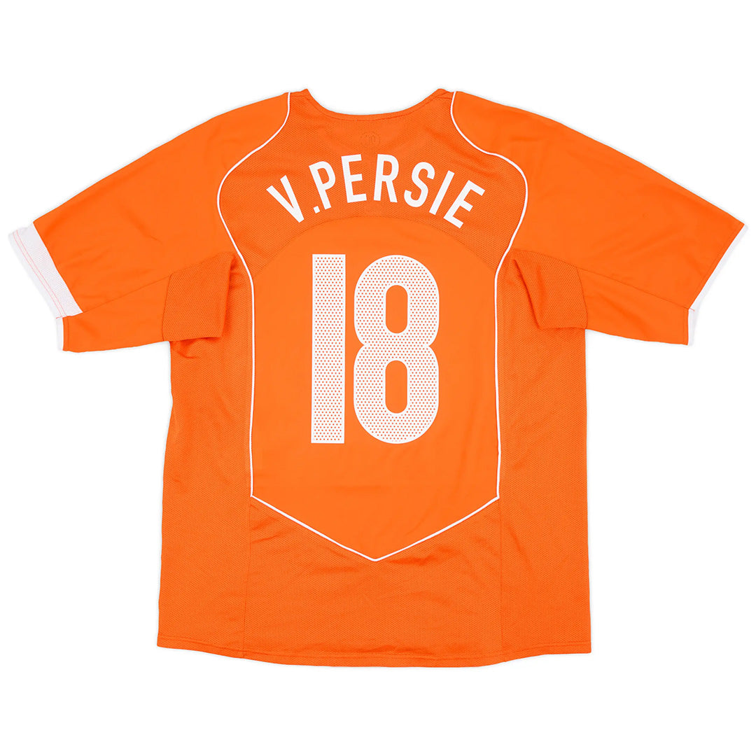 V.PERSIE #18 Retro Netherlands Home Jersey 2004 Euro Cup Jersey