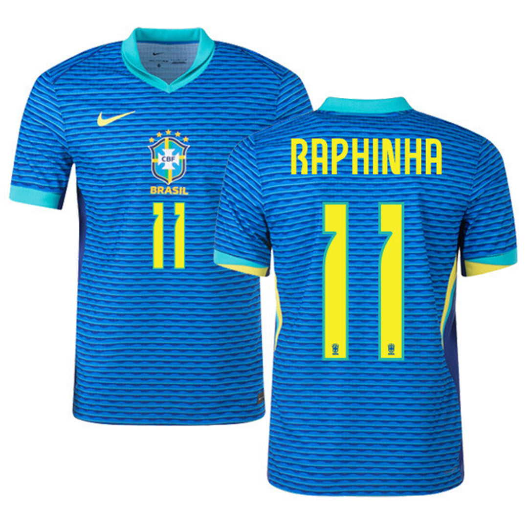RAPHINHA #11 Brazil Away 2024 Copa America Cup Jersey