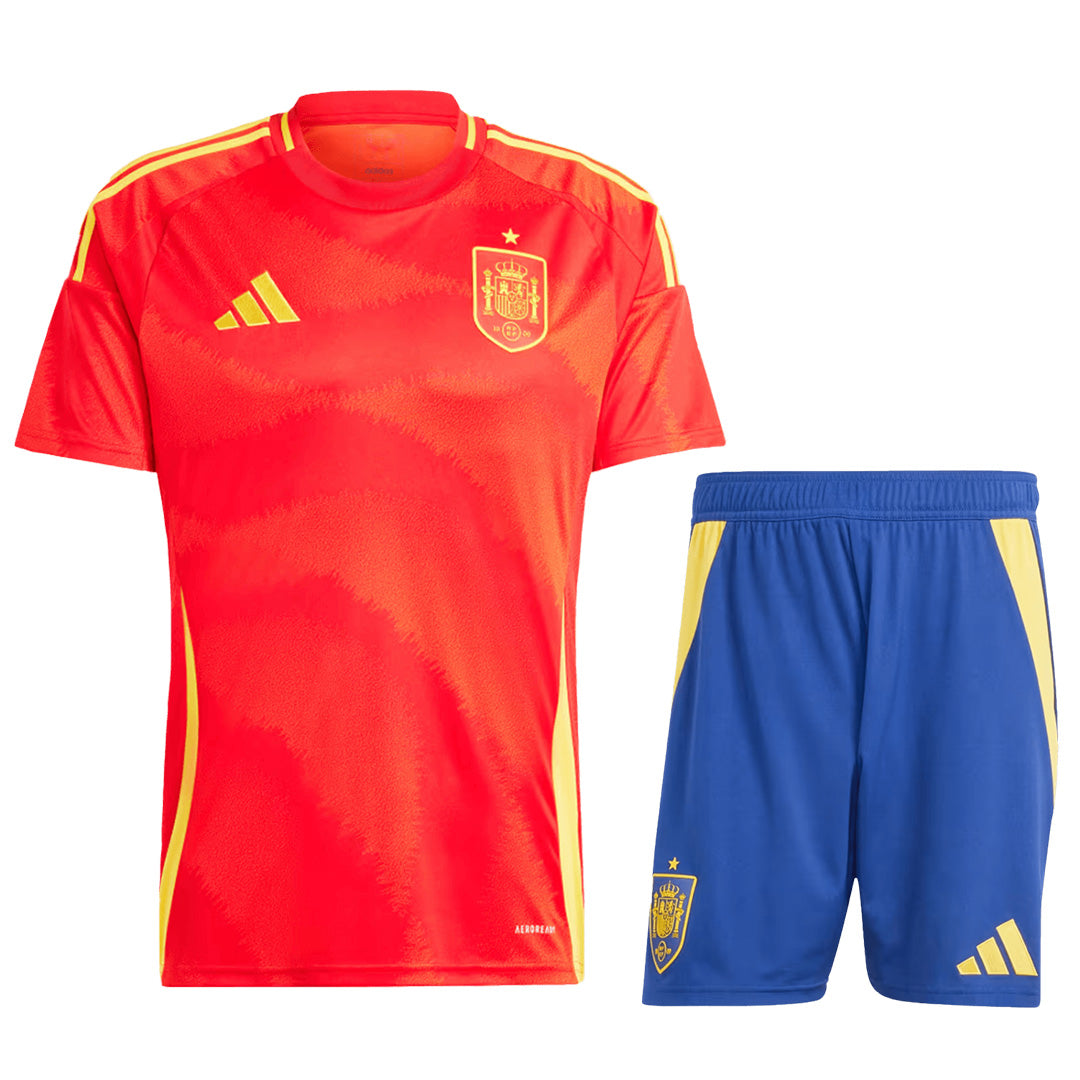 Spain Home Soccer Kit 24 Euro Cup Jersey