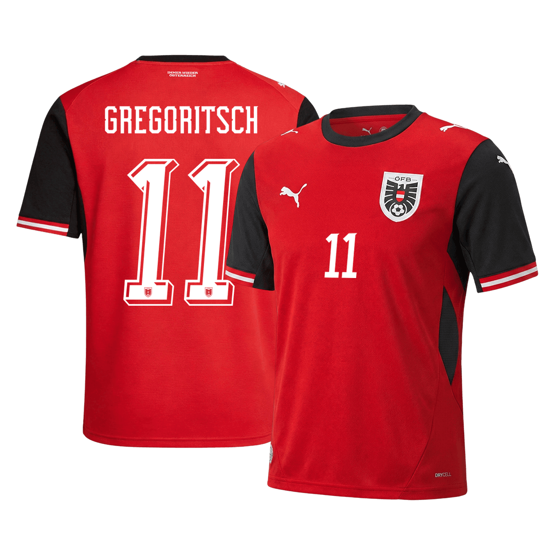 GREGORITSCH #11 Austria Home 2026 World Cup Jersey