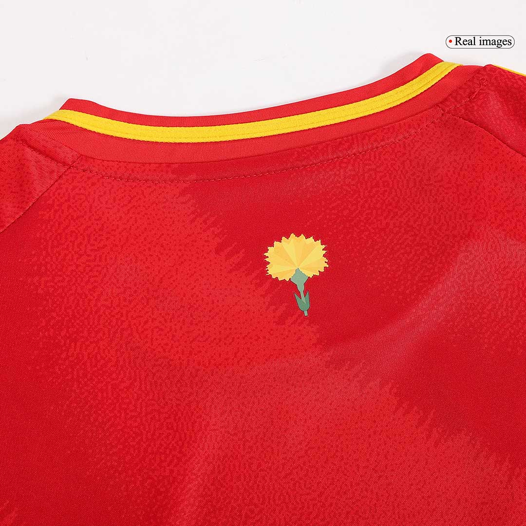 Kids Spain Home Soccer Kit 2024 Euro Cup Jersey