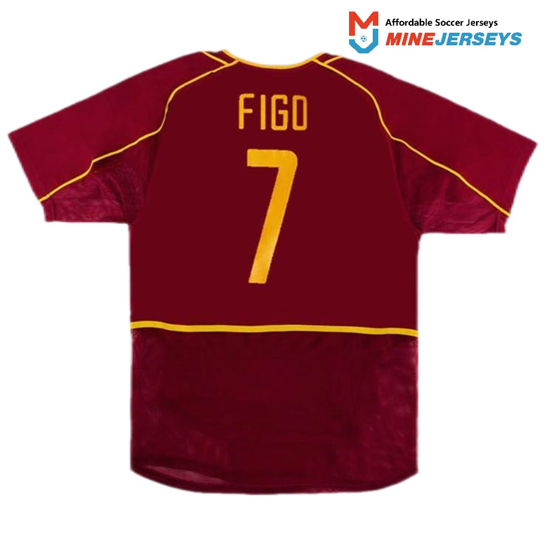 Figo #7 Retro Portugal Home Jersey World Cup 2002
