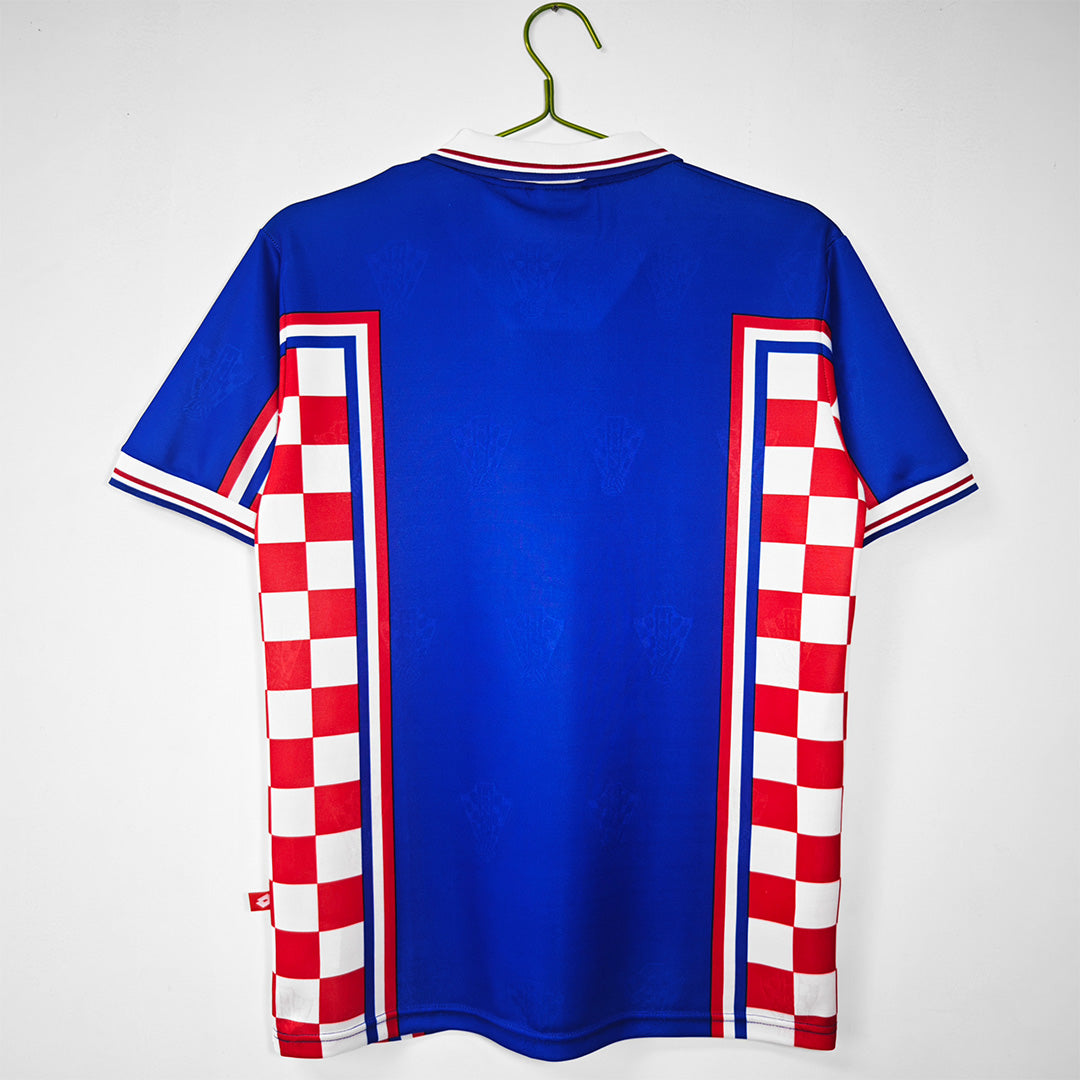 Suker #9 Retro Croatia Away Jersey World Cup 1998