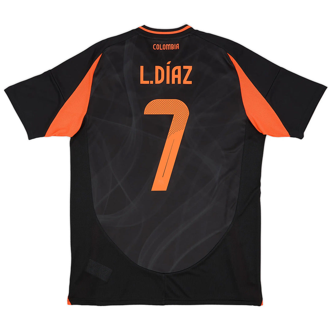 L.DIAZ #7 Colombia Away 2024 Copa America Cup Jersey