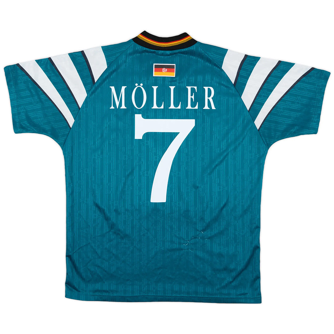 Muller #7 Retro Germany Away Jersey 1996 Euro Cup Jersey