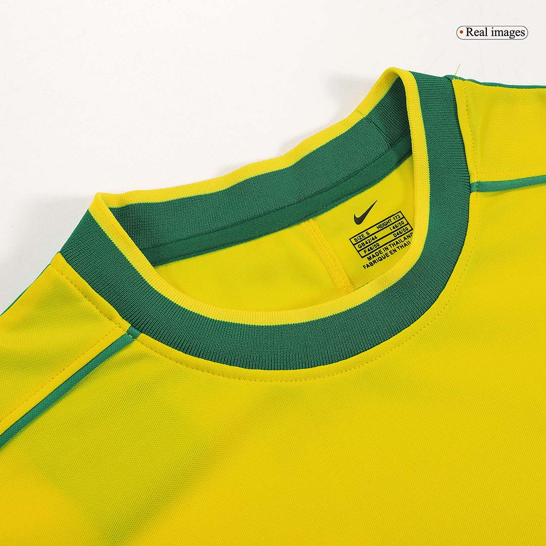 Retro 1998 Brazil Home Soccer Jersey