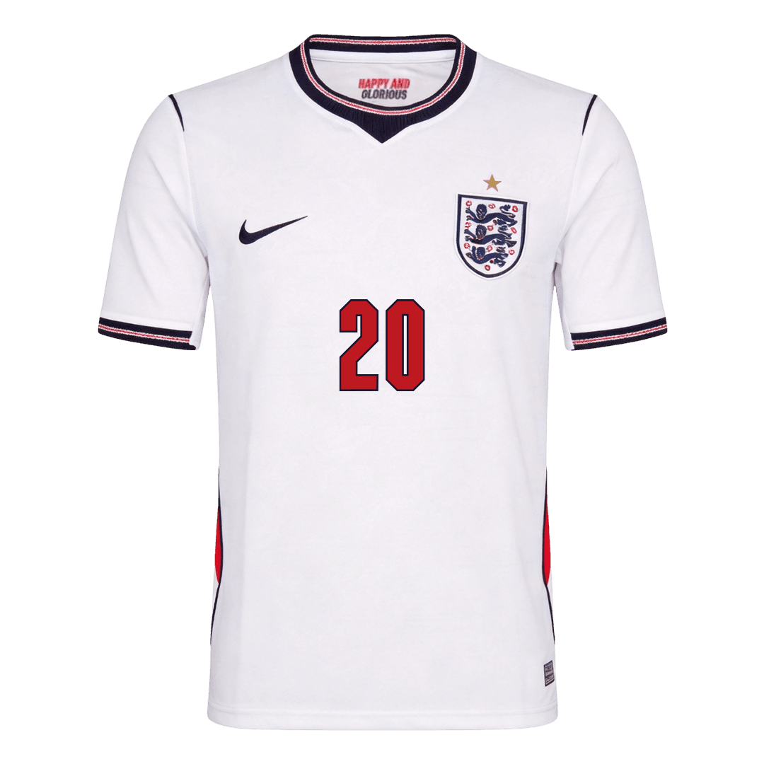 PALMER #20 England Home Soccer Jersey 2026