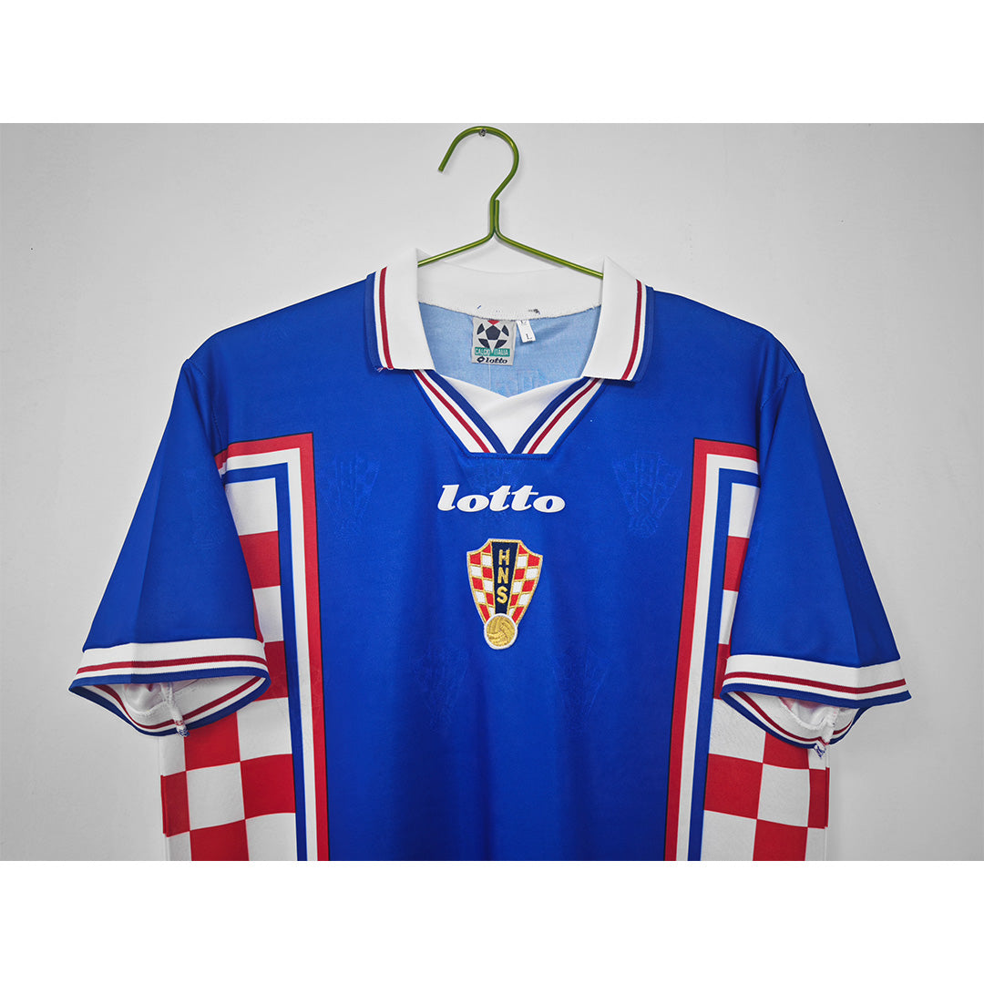 Suker #9 Retro Croatia Away Jersey World Cup 1998