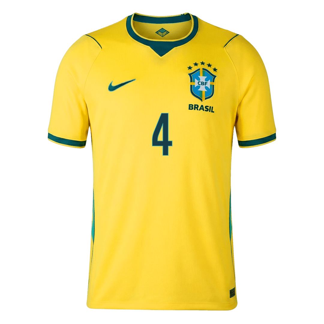 MARQUINHOS #4 Brazil Home Soccer Jersey 2026