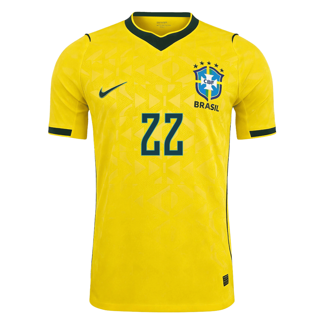 JOÃO PEDRO #22 Brazil Home Soccer Jersey 2026 Player Version