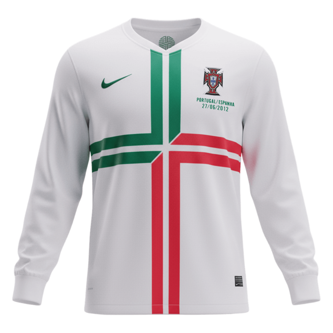 Retro 2012 Portugal Away Long Sleeve Soccer Jersey
