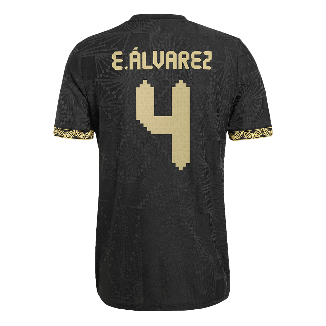 Authentic E.ÁLVAREZ #4 Mexico Third Away Soccer Jersey 2025 - Gold Cup