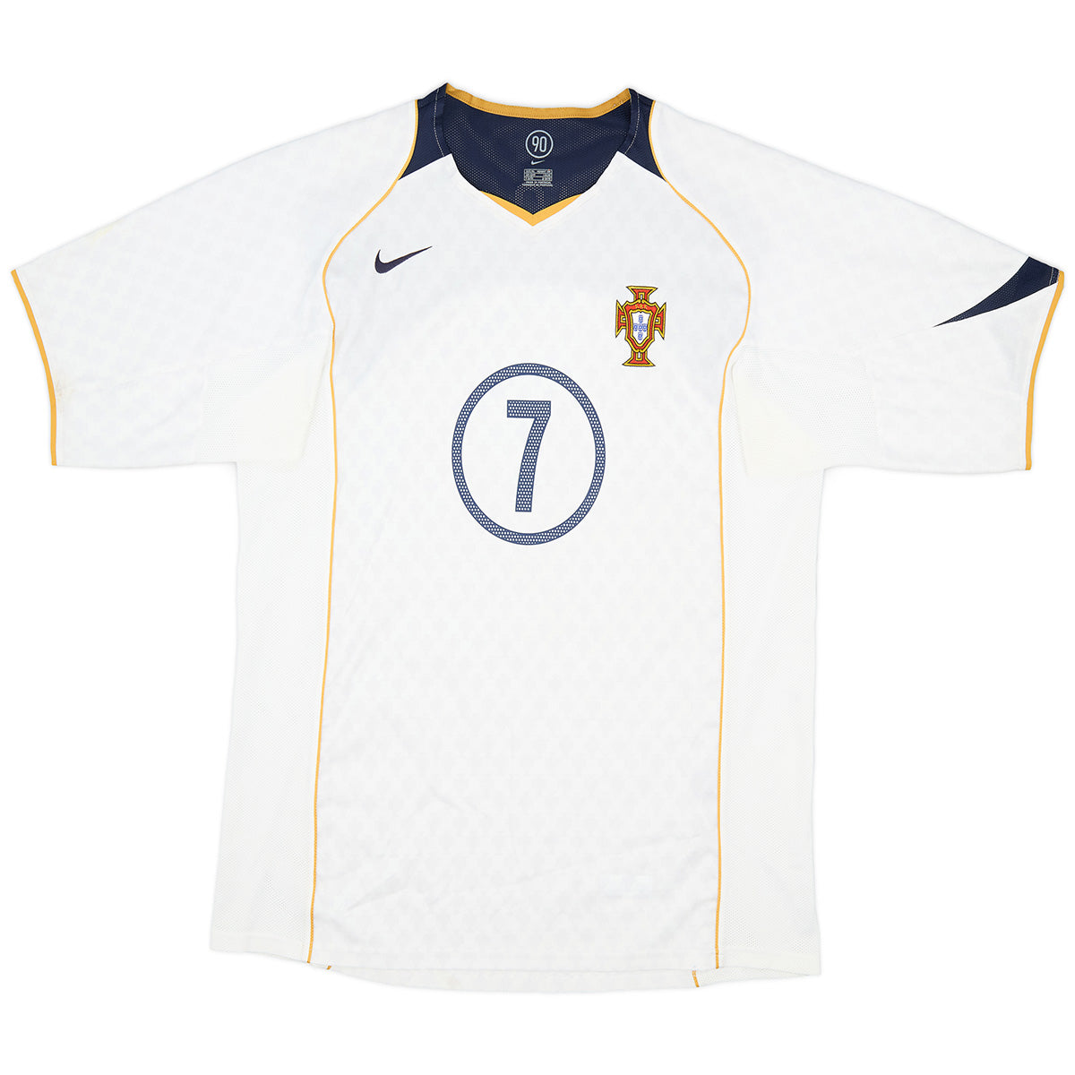 Figo #7 Retro Portugal Away 2004 Euro Cup Jersey