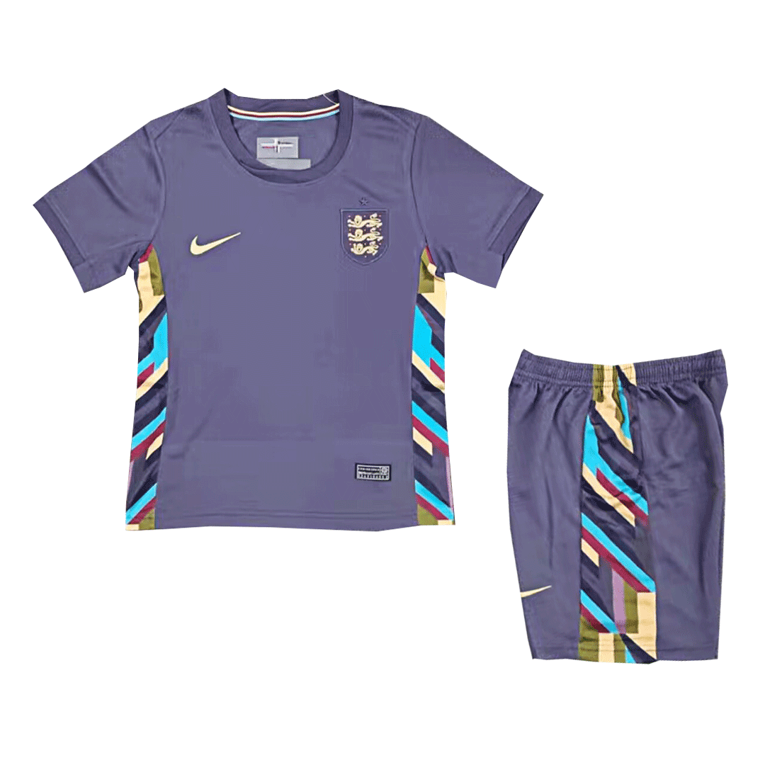 Kids England Away Soccer Kit 2024 Euro Cup Jersey