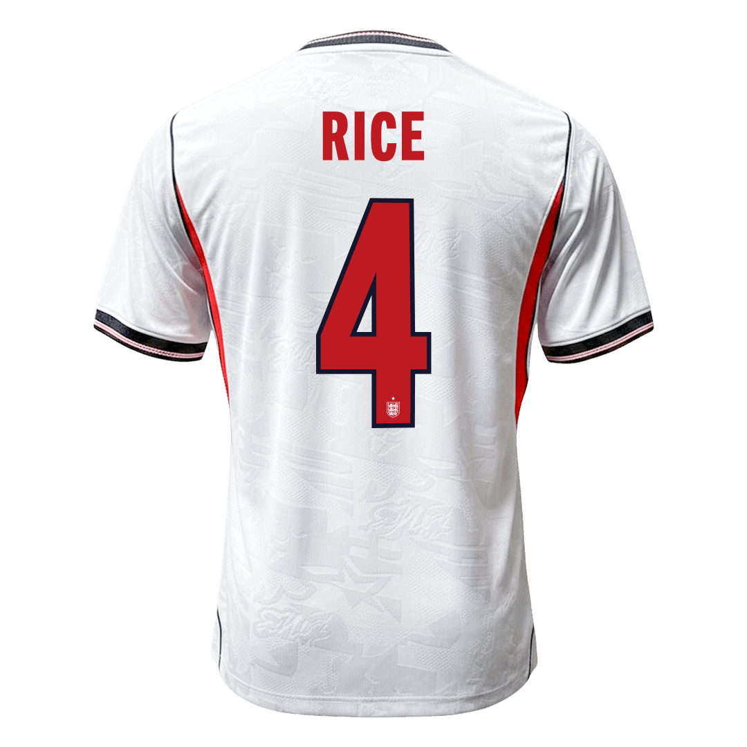 RICE #4 England Home Soccer Jersey 2026 Player Version