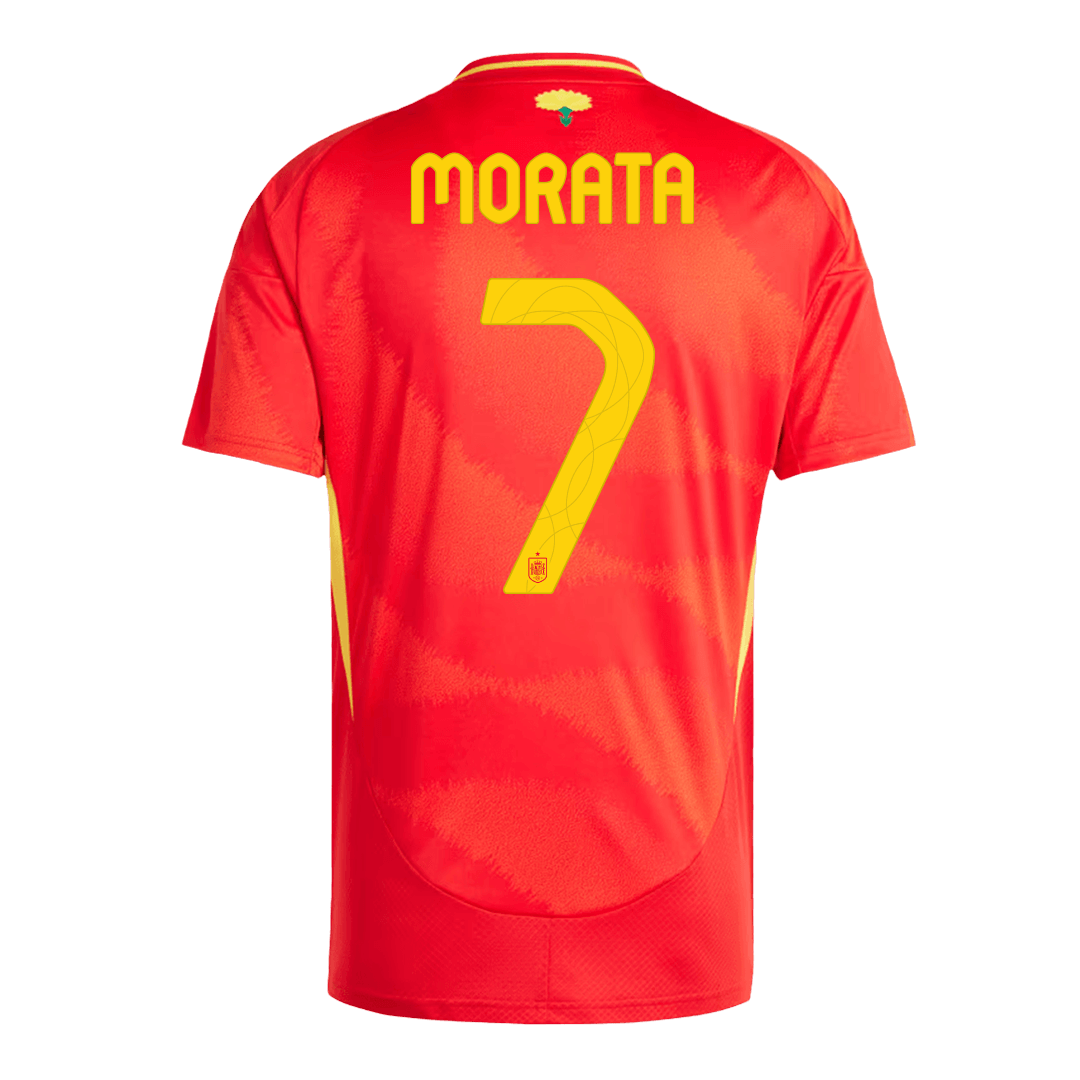 MORATA #7 Spain Home 2024 Euro Cup Jersey