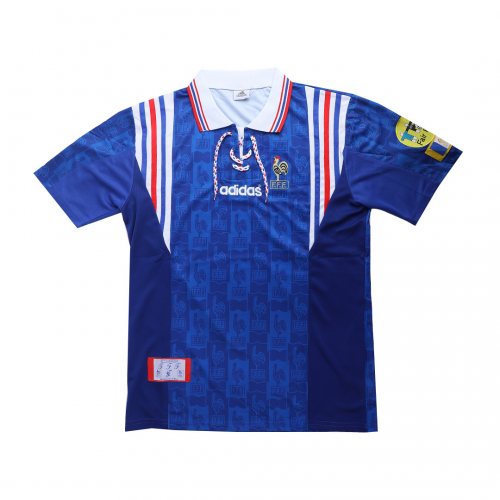 Zidane #10 Retro France Home 1996 Euro Cup Jersey