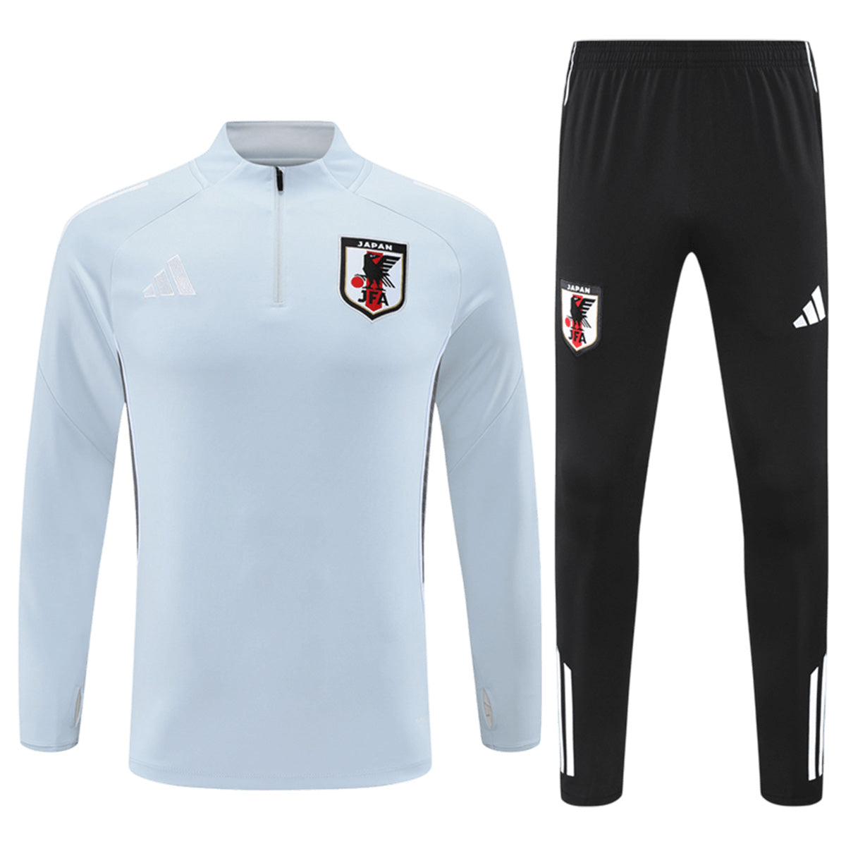 Japan Zipper Sweatshirt Soccer Kit (Top + Pants) White 2026