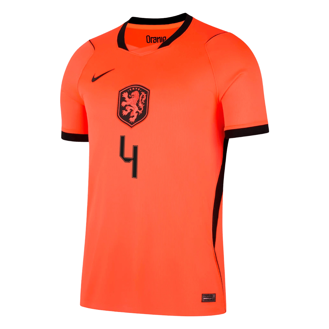 VIRGIL #4 Netherlands Home Soccer Jersey 2026