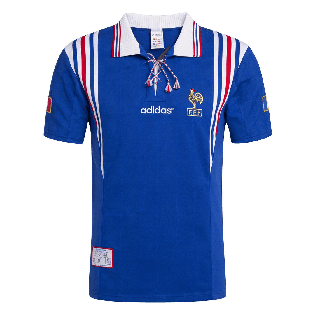 Retro 1996 France Home Soccer Jersey