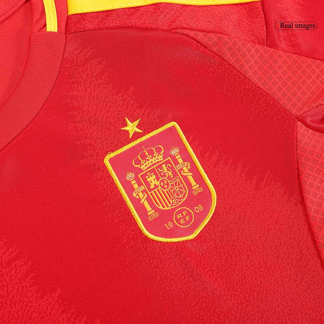 Kids Spain Home Soccer Kit 2024 Euro Cup Jersey