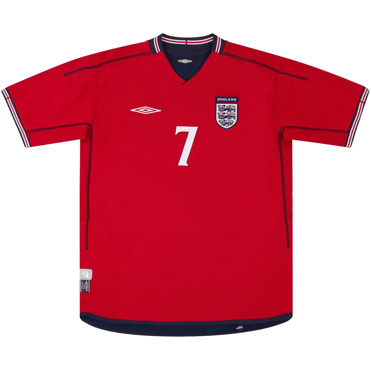 BECKHAM #7 Retro England Away Jersey World Cup 2002