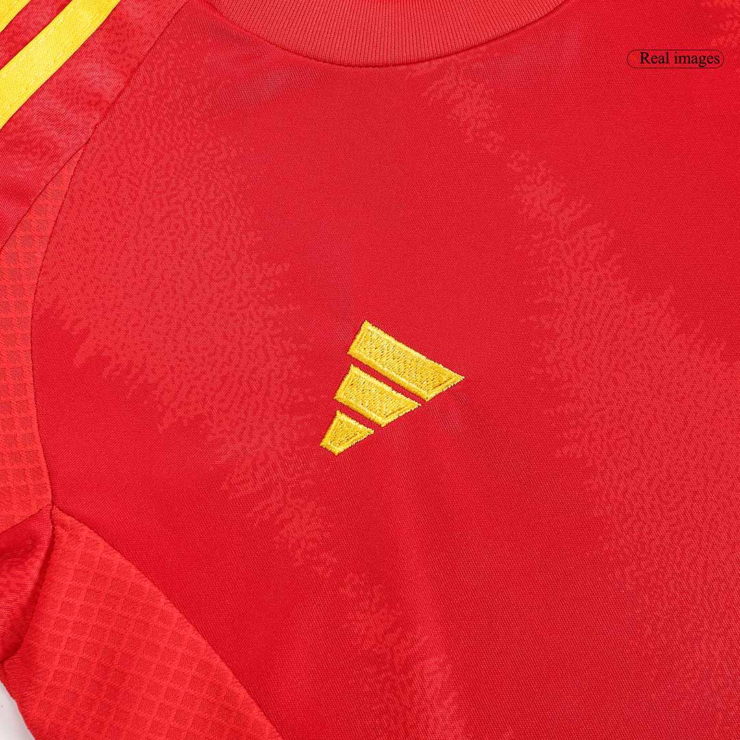 Kids Spain Home Soccer Kit 2024 Euro Cup Jersey