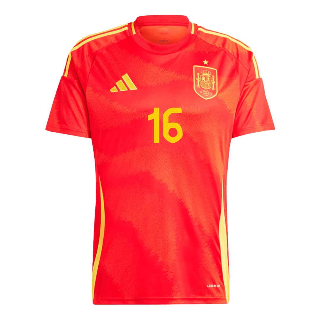 RODRIGO #16 Spain Home 2024 Euro Cup Jersey
