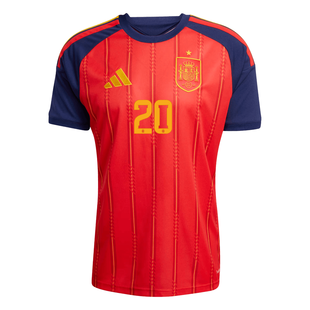 PEDRI #20 Spain Home Soccer Jersey 2026