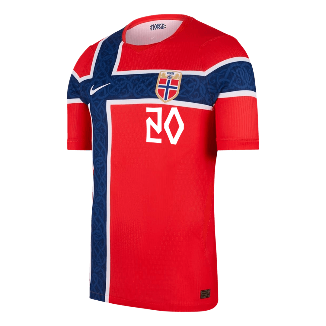 NUSA #20 Norway Home Soccer Jersey 2026 Player Version