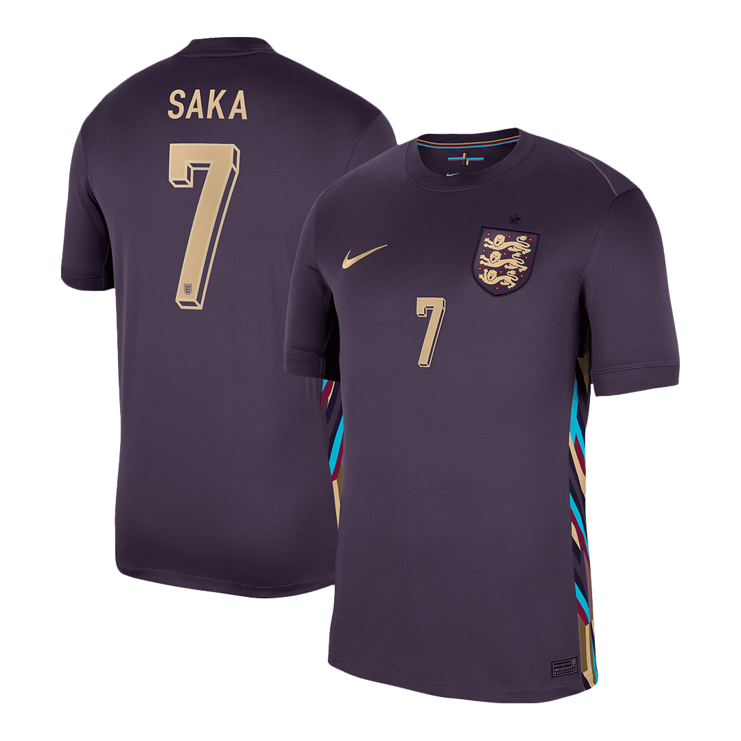SAKA #7 England Away Soccer Jersey Euro
