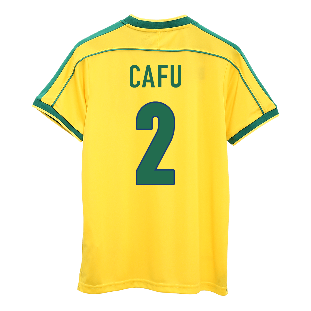 Retro CAFU #2 1998 Brazil Home Soccer Jersey