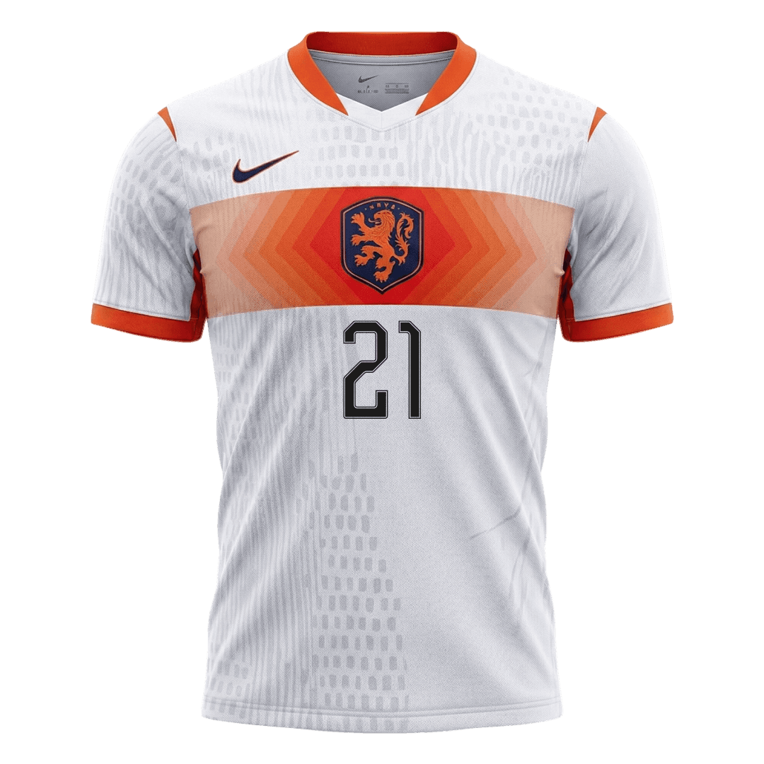 F.DE JONG #21 Netherlands Away Soccer Jersey 2026 Player Version