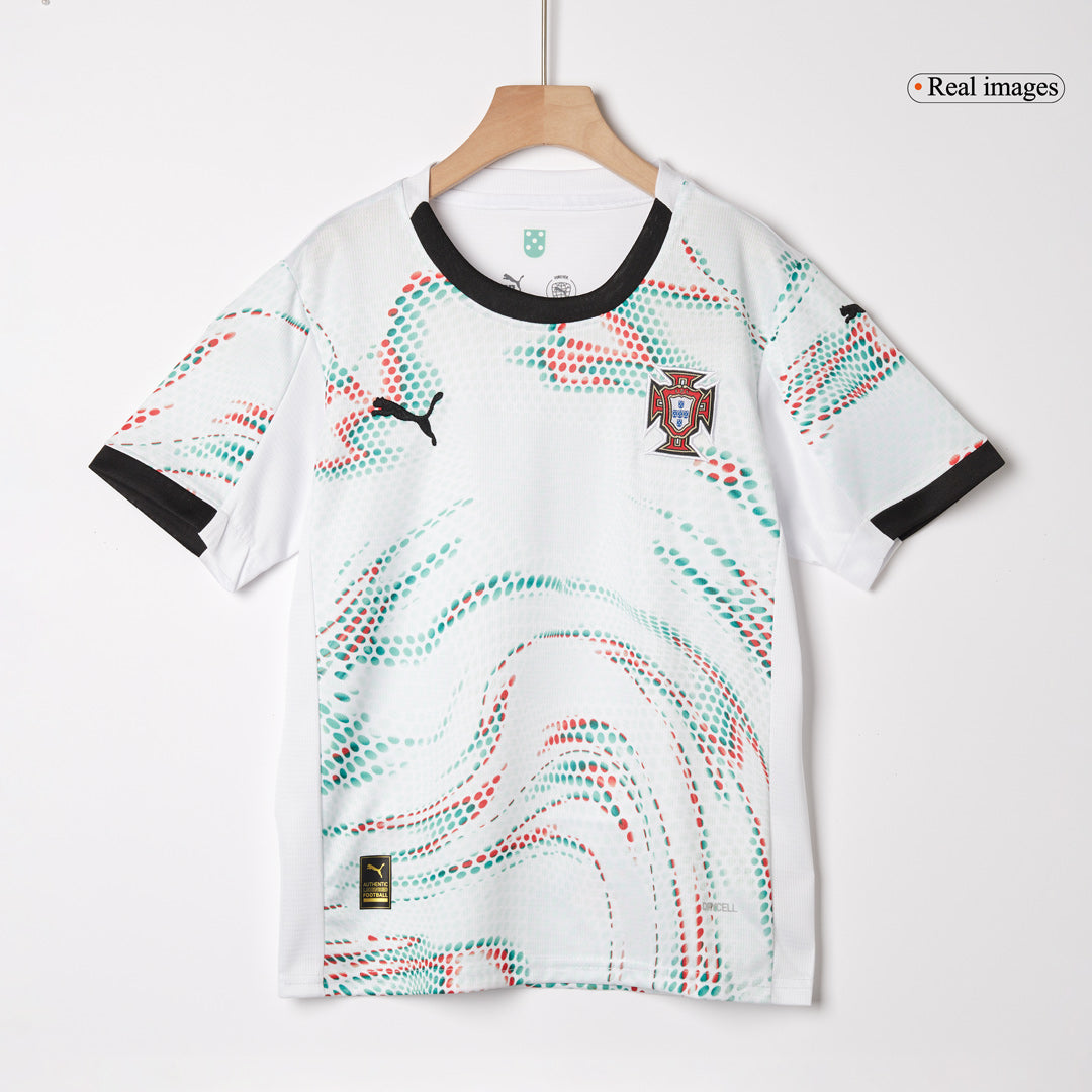 Kids Portugal Away Soccer Kit 25