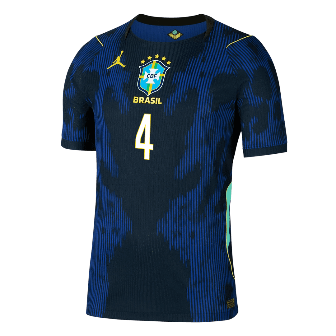 MARQUINHOS #4 Brazil Away Soccer Jersey 2026 Player Version