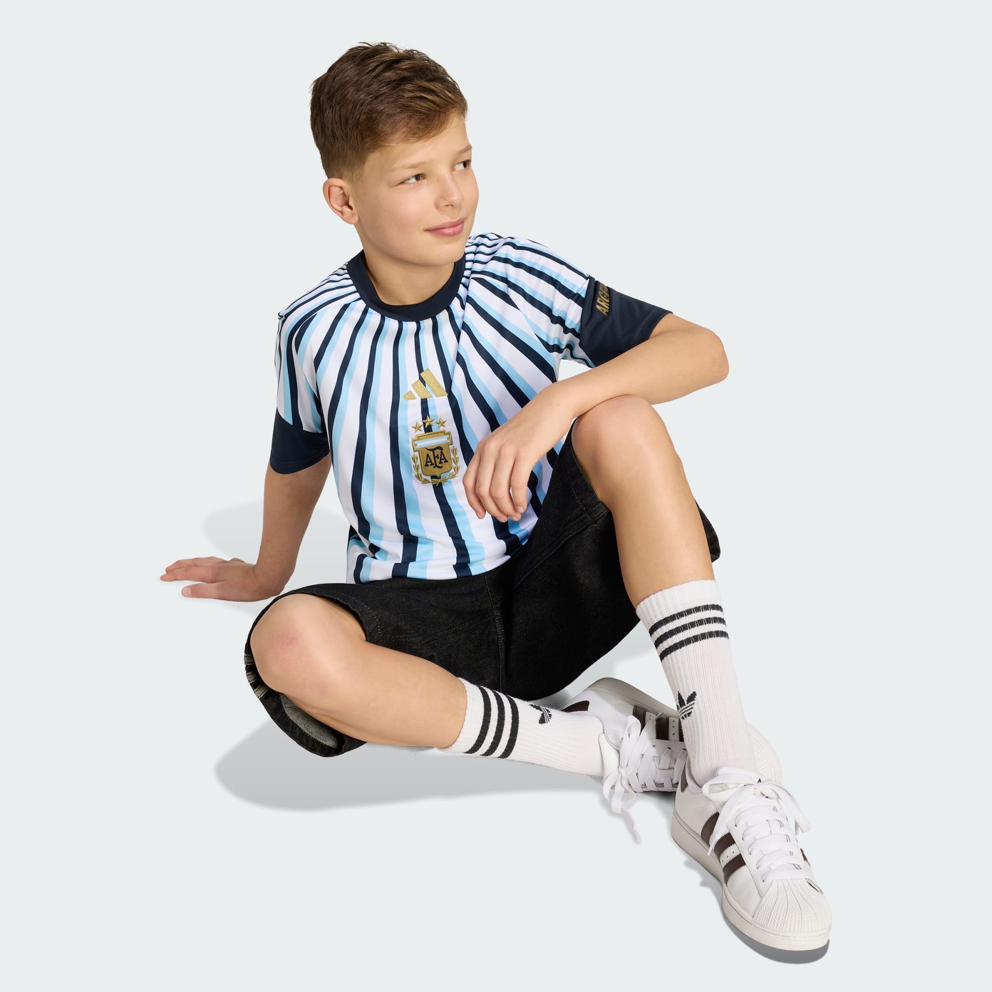 Argentina 26 Home Kids Pre Match Jersey