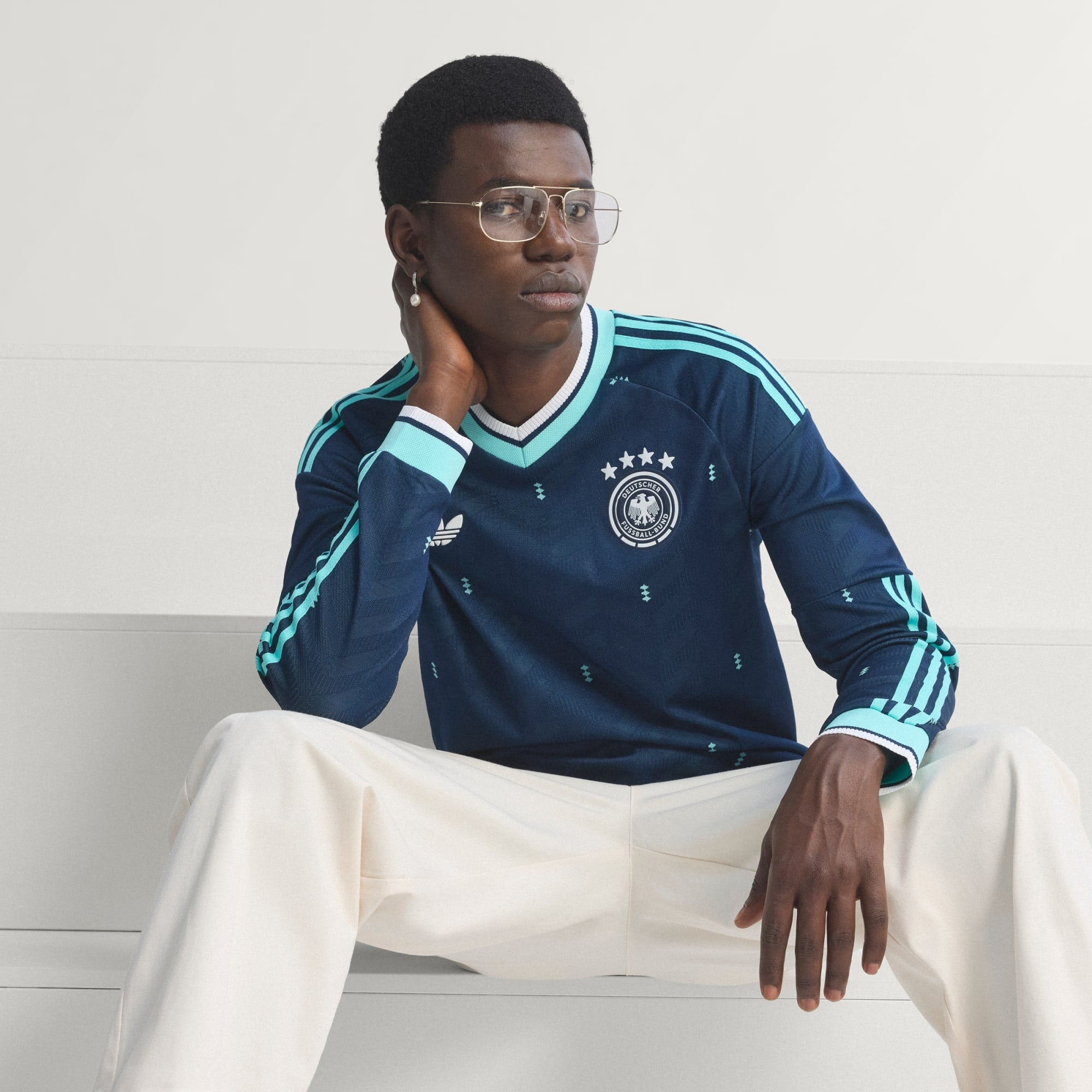 Germany 26 Away Authentic Long Sleeve Jersey