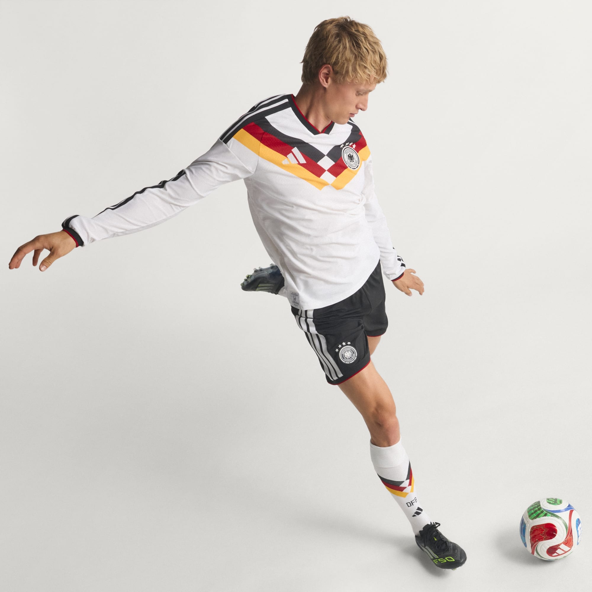 Germany 26 Home Authentic Long Sleeve Jersey