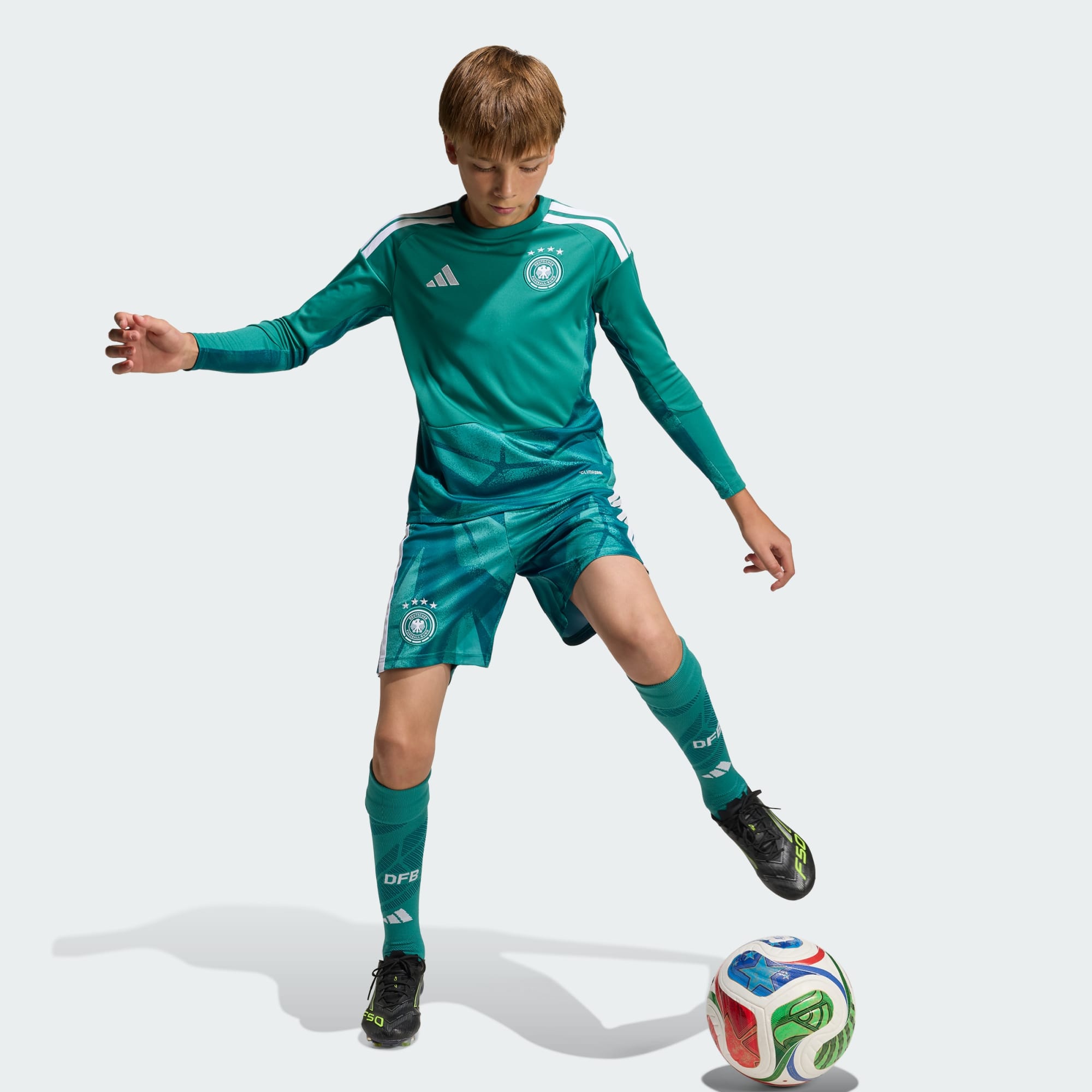 Germany 26 Home Goalkeeper Kids Long Sleeve Jersey