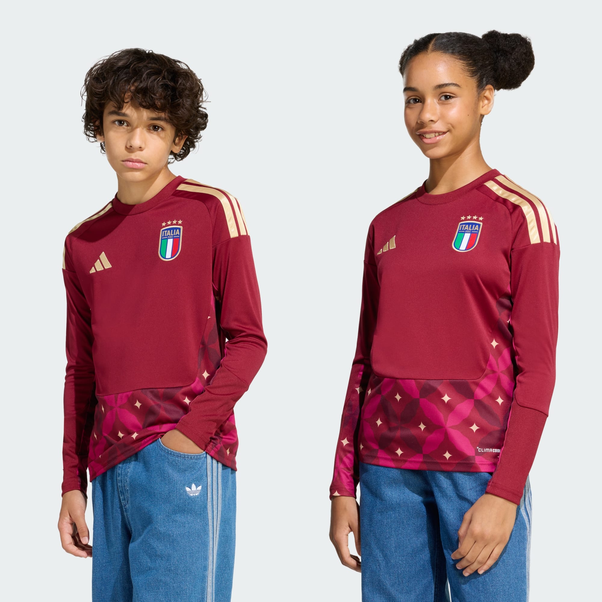 Italy 26 Home Goalkeeper Kids Long Sleeve Jersey