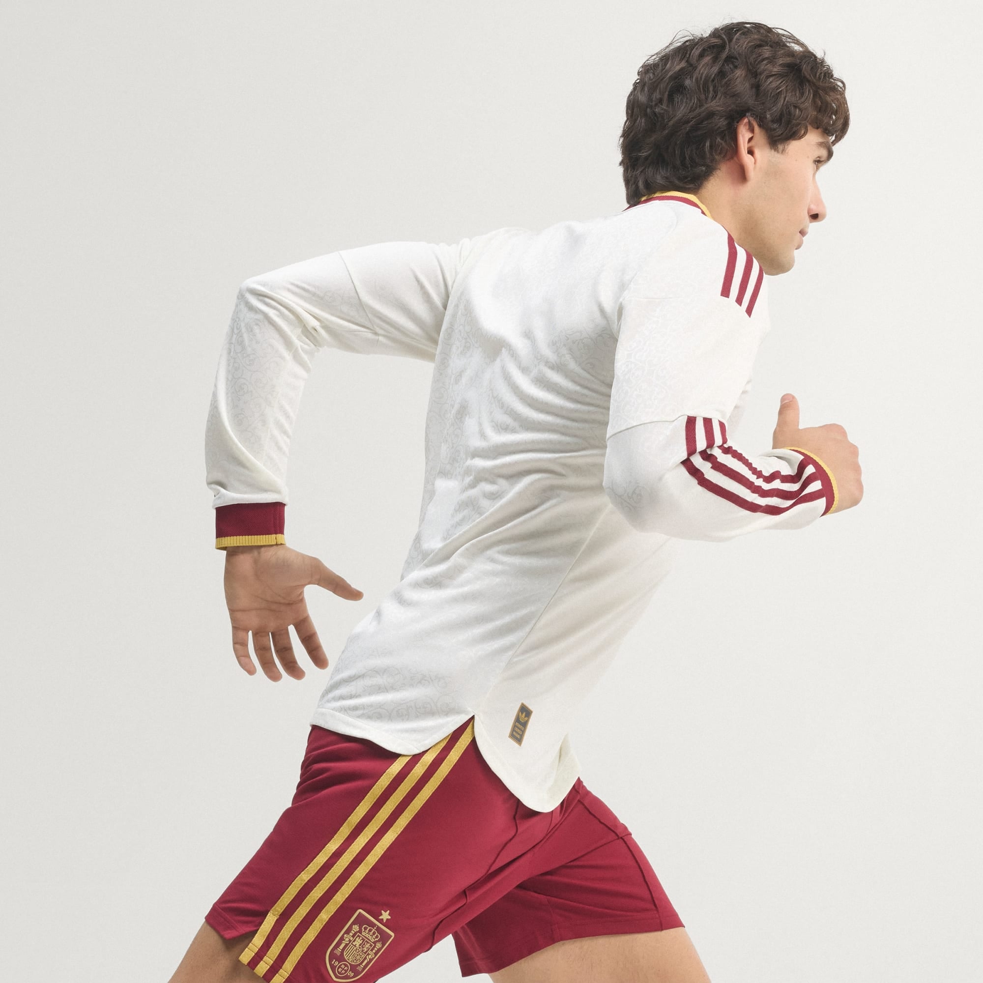 Spain 26 Away Authentic Long Sleeve Jersey