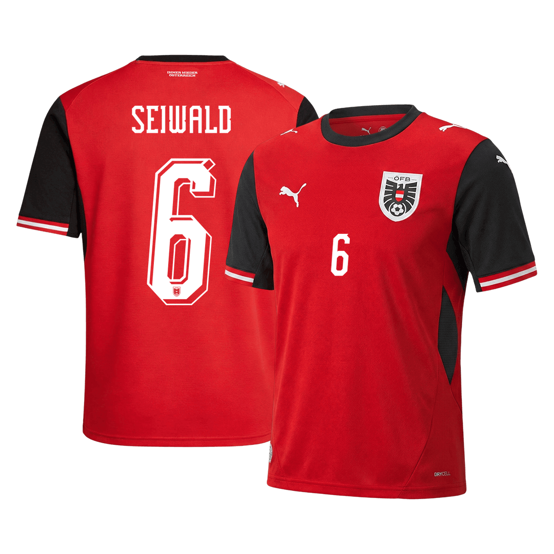 SEIWALD #6 Austria Home 2026 World Cup Jersey