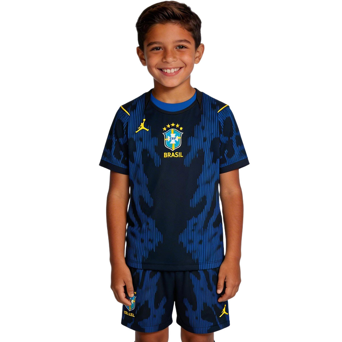 Kids Brazil Away Soccer Kit 2026 World Cup Jersey