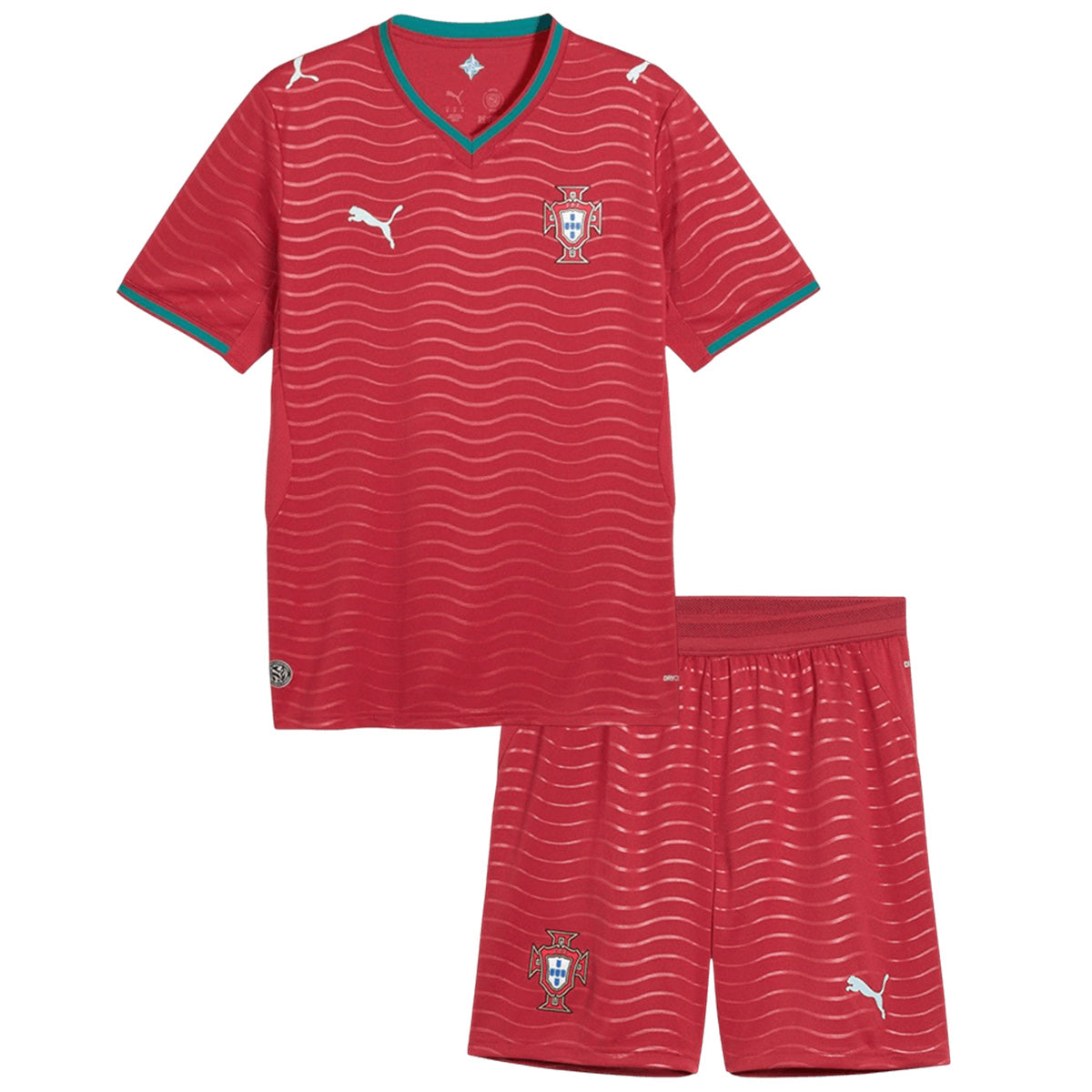Kids Portugal Home Soccer Kit 2026 World Cup Jersey