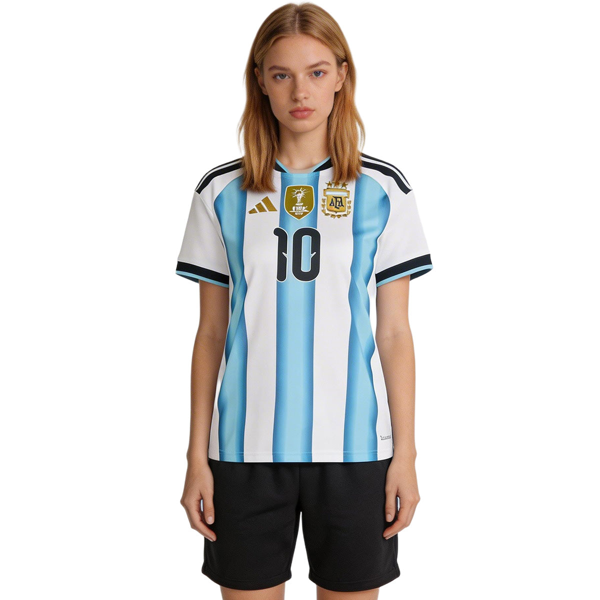 Messi #10 Women's Argentina Home 2026 World Cup Jersey