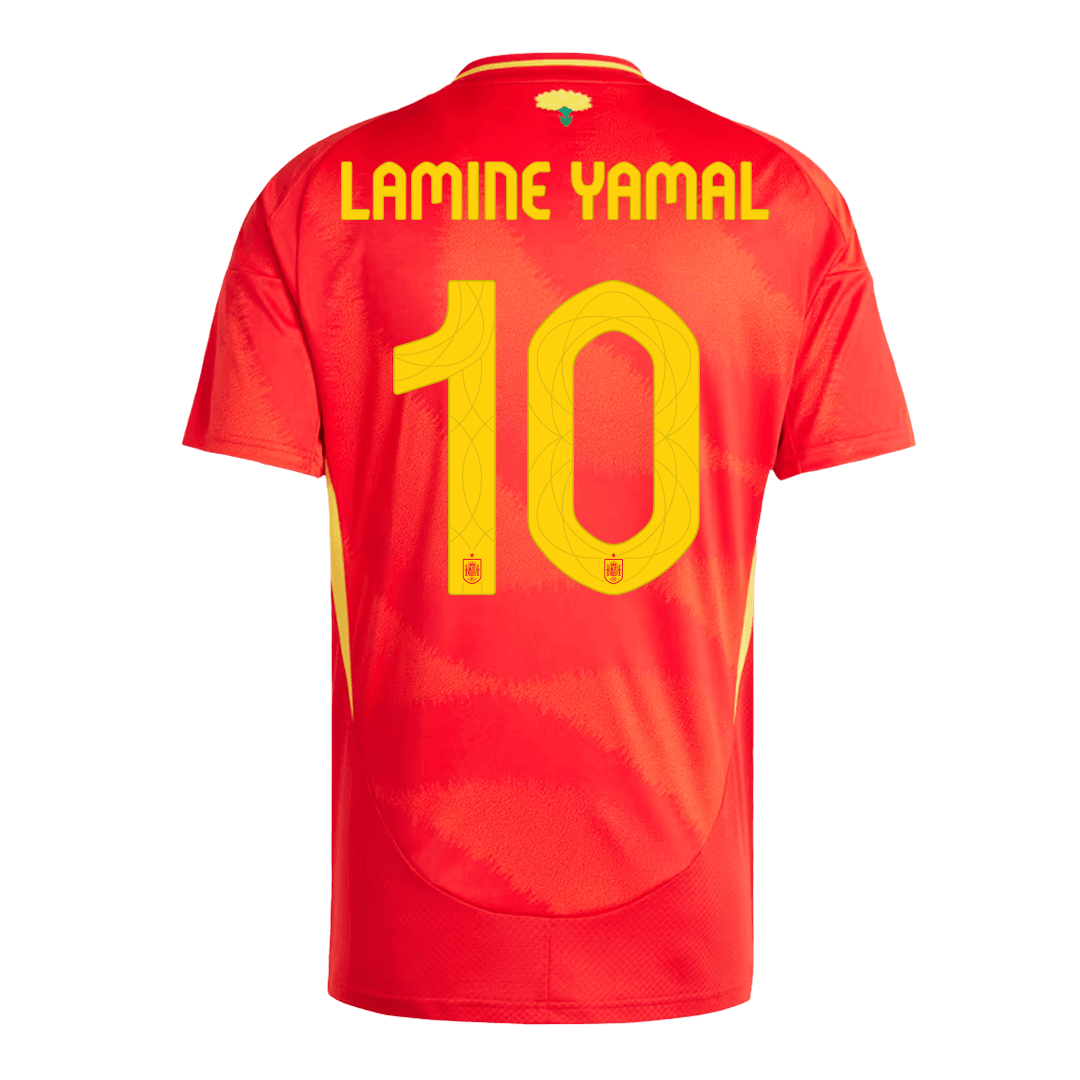 LAMINE YAMAL #10 Spain Home Soccer Jersey Euro