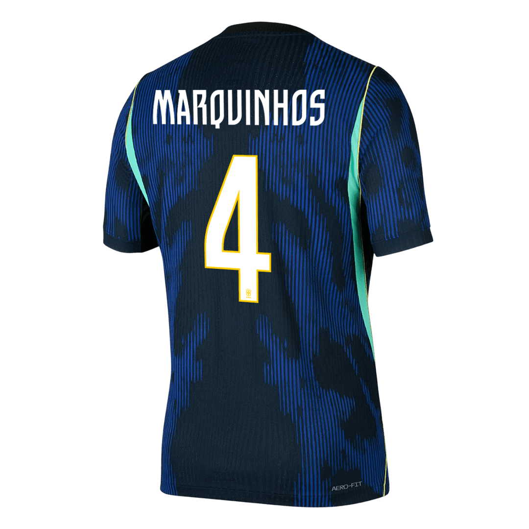 MARQUINHOS #4 Brazil Away Soccer Jersey 2026 Player Version